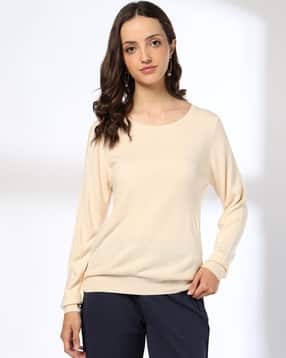 fig Women Ribbed Round-Neck Pullover-picture-24