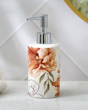 home centre Ceramic Floral Print Soap Dispenser-picture-46