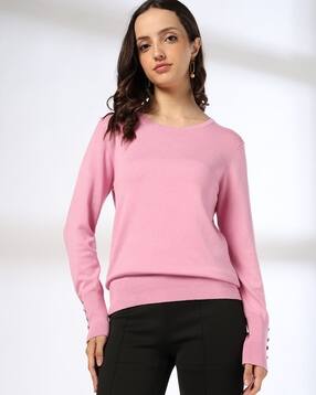 fig Women Ribbed Slim Fit Pullover-picture-51
