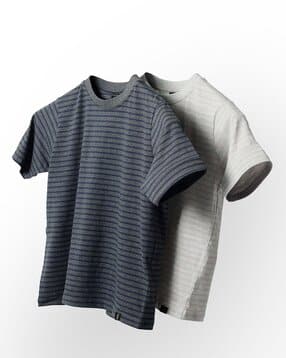 rare ones Boys Pack of 2 Striped Regular Fit Crew-Neck T-Shirts-picture-12