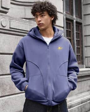 Men Regular Fit Hoodie with Full Sleeves