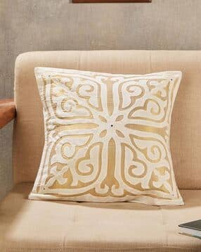 fabindia Applique Square-Shaped Cushion Cover 16"x16"-picture-46