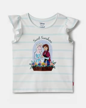 nauti nati Girls Graphic Print Round-Neck Relaxed Fit Top-picture-33