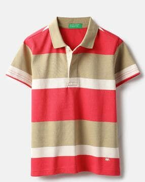 united colors of benetton Boys Colourblock Regular Fit Polo T-Shirt-picture-29