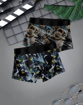 xqsee Men Pack of 2 Printed Trunks-picture-15