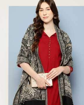 leia Women Paisley Woven Shawl with Contrast Border-picture-31