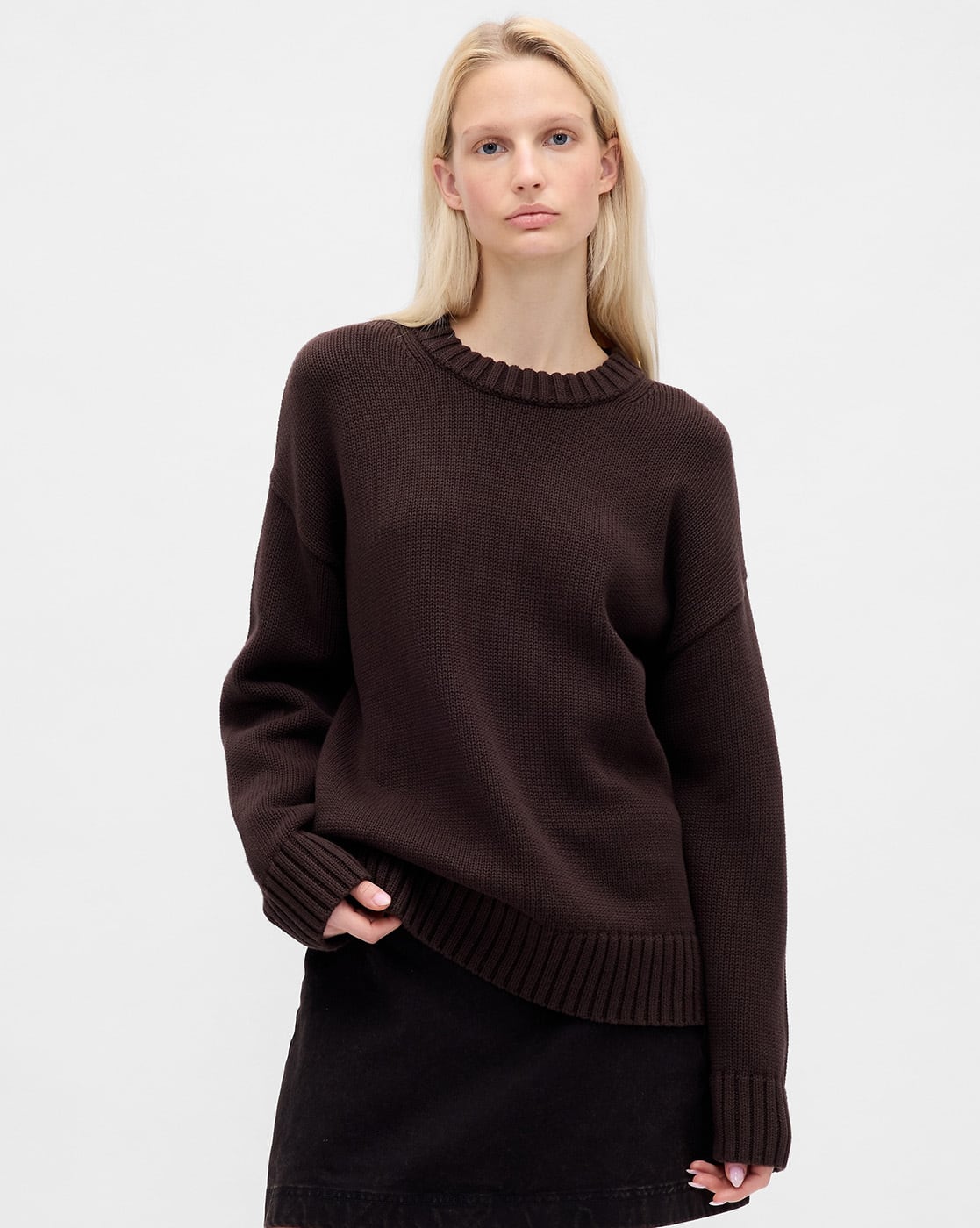 Women Relaxed Fit Round-Neck Full Sleeves Pullover