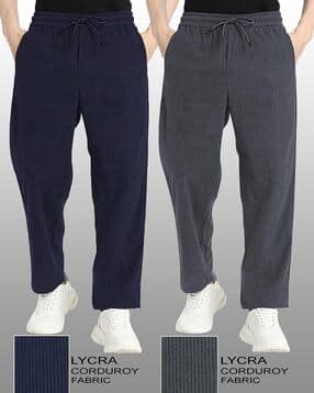Men Pack of 2 Straight Track Pants-image-3