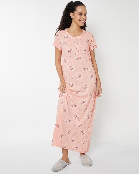 Ladies Nightwear Branded Night Gowns Online Women Floral Print
