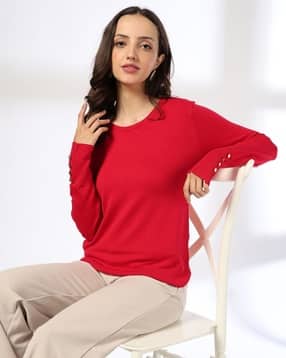 fig Women Ribbed Slim Fit Pullover-picture-16