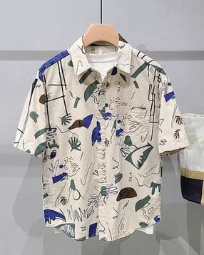 Boys Printed Regular Fit Shirt with Spread Collar -image-36