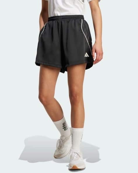 ADIDAS Women Stadium Logo Print Relaxed Fit Shorts