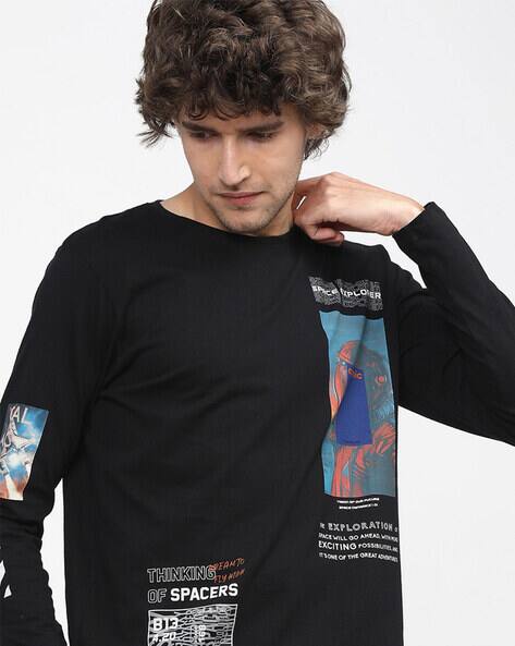 Locomotive Men Graphic Print Regular Fit Round-Neck T-Shirt
