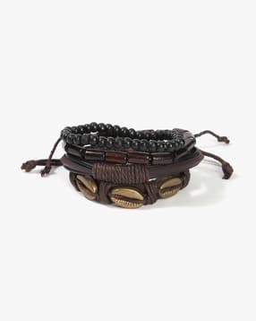 Men Set of 3 Multi-Layered Beaded Bracelets-image-47