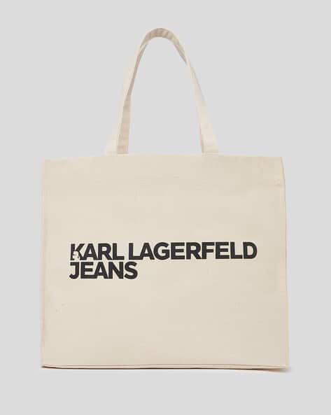 Zaino nero Karl Lagerfeld con zip e logo tasca avanti - Glamour Store