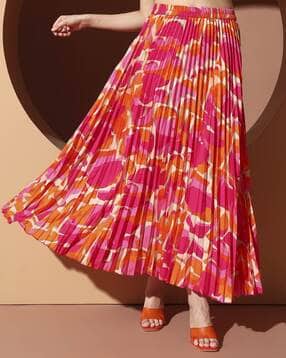 zwerlon x ag Women Printed A-Line Skirt -picture-30