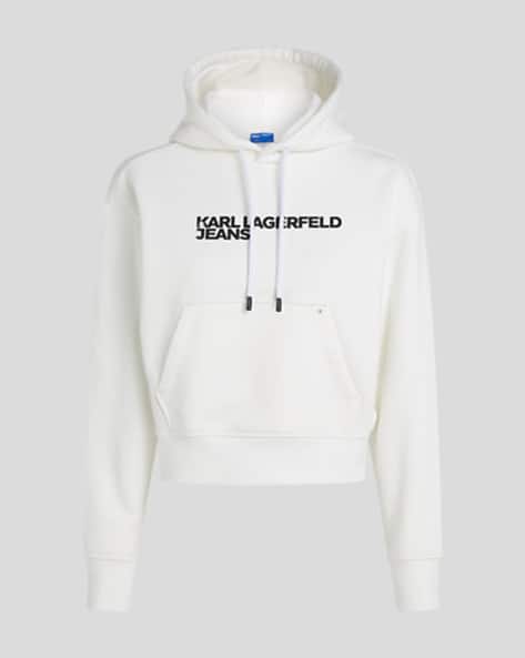 Buy KARL LAGERFELD JEANS Typographic Print Regular Fit Hoodie