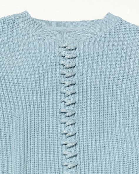 Buy DNMX Women Knitted Sweater with Cr Online | Ajio.com