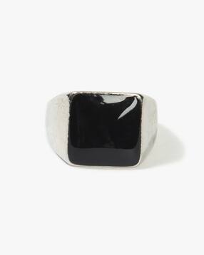 yousta Men Silver-Plated Enamel Ring-picture-19