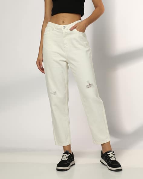 Women Distressed Relaxed Fit Jeans