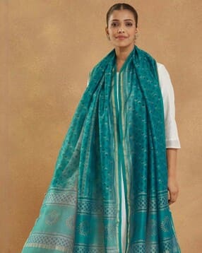fabindia Women Block Print Dupatta-picture-12