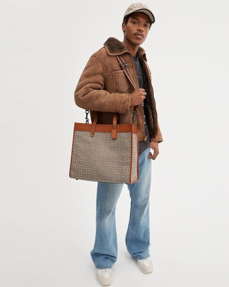 Field 40 In Micro Signature Jacquard Tote Bag