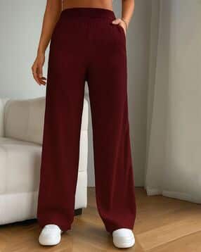 fabflee x ag Women Ribbed Relaxed Fit Trousers-picture-20
