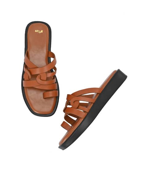 Styli Women Slip-on Sandals with PU Upper