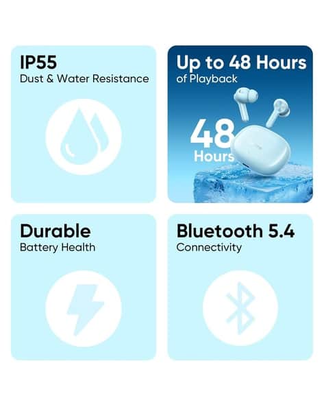 Realme Buds T200X ANC Bluetooth Earbuds Moonlight White - Image 7
