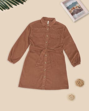 pantaloons junior Girls Cotton Collar Dress-picture-38