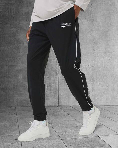 NEONOMAD Men Typographic Print Fitted Track Pants