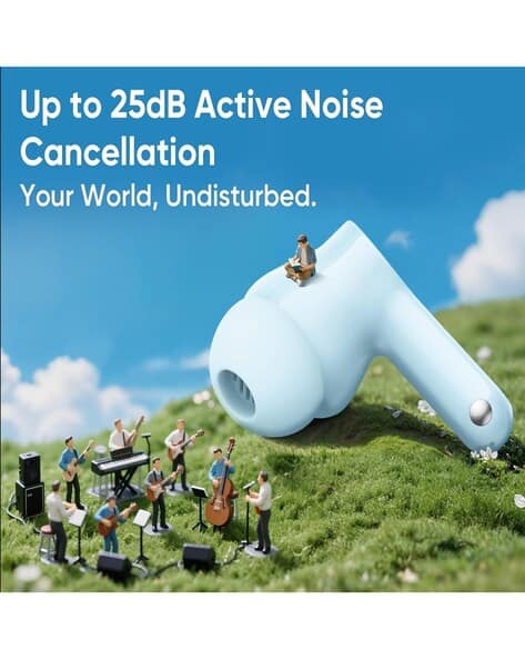 Realme Buds T200X ANC Bluetooth Earbuds Moonlight White - Image 9