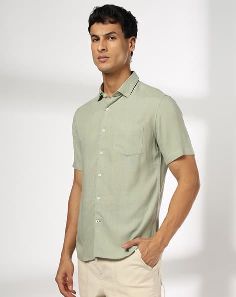 Buy Mint Green Shirts for Men by NETPLAY Online | Ajio.com