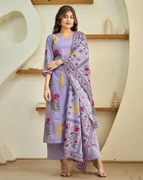Women Floral Straight Kurta Set-image-29