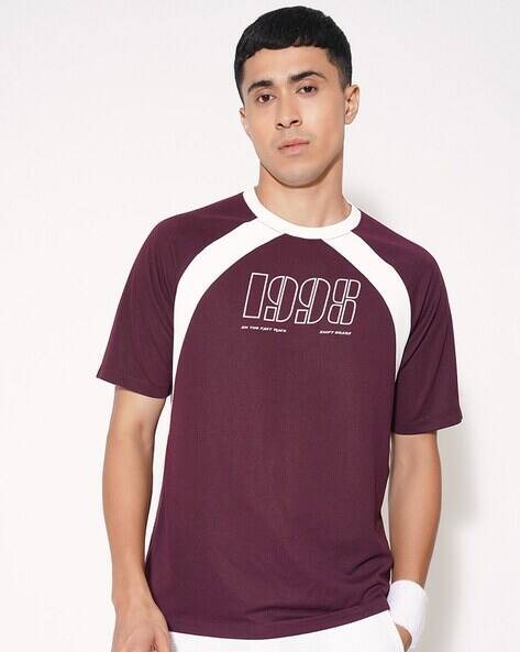 Ajile by Pantaloons Men Typographic Relaxed Fit T-shirt