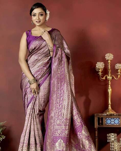 Nyrika Women Woven Banarasi Saree with Tassels