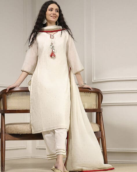 Buy White Kurta Suit Sets for Women by Biba Online