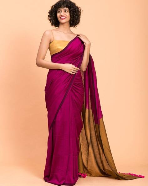 SVARAA Women Pure Khadi Cotton Handloom Saree