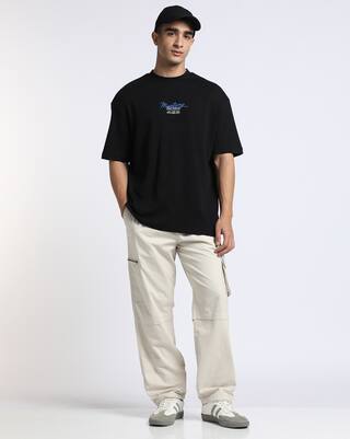 T-Shirt Uomo Mustang Style Alex C Print: Maglietta Casual In Morbido Cotone Con Grande Stampa Etichetta