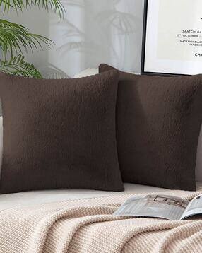 luxehome international Pack of 2 Square Shape Microfiber Cushion Covers-picture-11