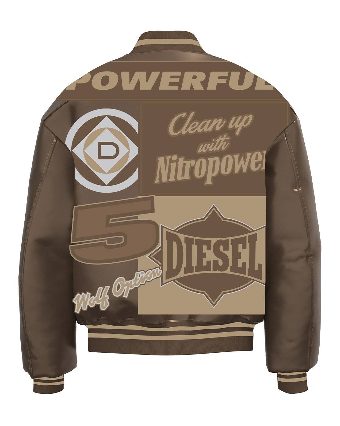 Buy DIESEL J-BULC-Patch Regular Fit Bomber Jacket | Brown Color