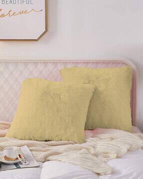 luxehome international Pack of 2 Square Shape Microfiber Cushion Covers-picture-25