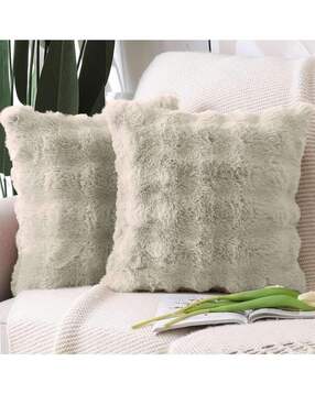 luxehome international Pack of 2 Square Shape Microfiber Cushion Covers-picture-33