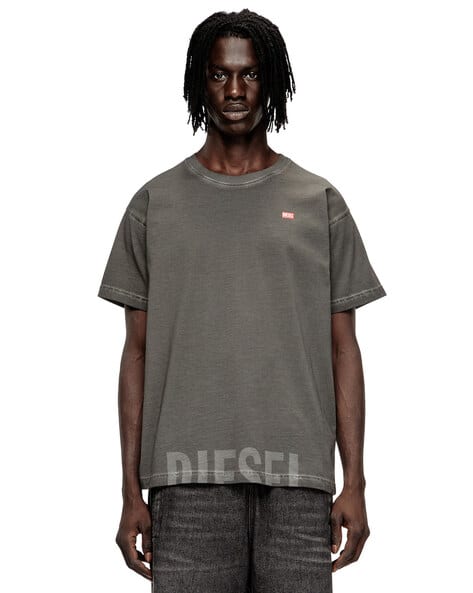 DIESEL T-Norm-T7 Print Regular Fit Crew-Neck Cotton T-Shirt