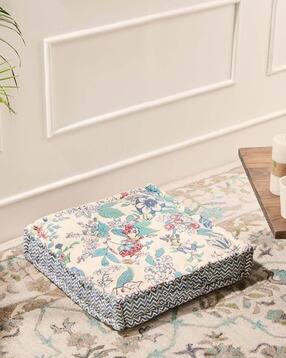 fabindia Floral Print Cotton Floor Cushion-picture-37