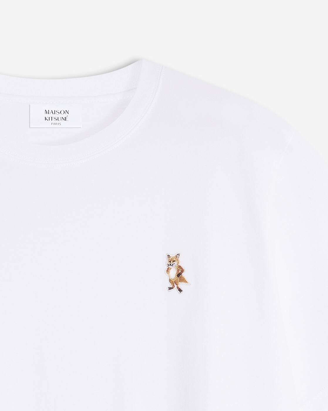 Buy Maison Kitsune Standing Fox Comfort T-Shirt | White Color Men
