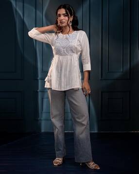 juniper Women Embroidered Cotton Tunic -picture-12