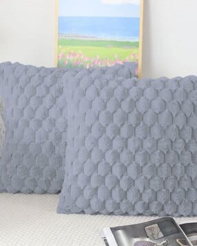 luxehome international Pack of 2 Square Shape Microfiber Cushion Covers-picture-31
