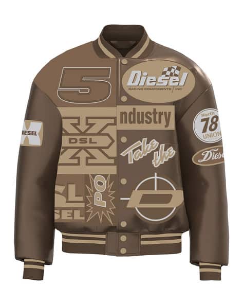 Diesel 刺繍ボンバージャケット J-BULC-PATCH JACKET 白 ディーゼル DIESEL直営アウトレットBULC - PATCH ボンバーJACKET
