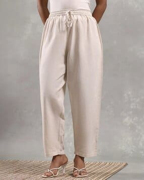 rangriti Women Drawstring-Waist Straight Pants-picture-27